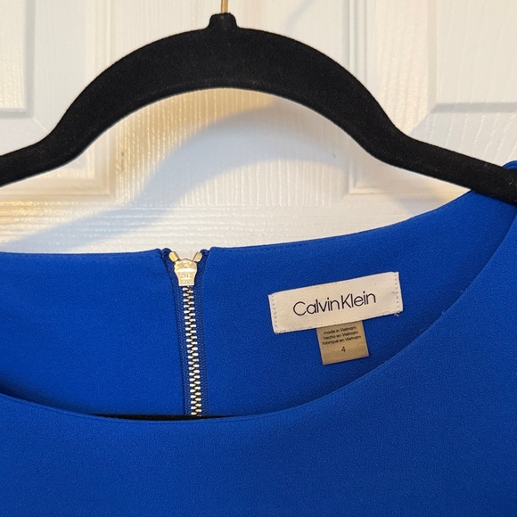 Calvin Klein Blue Ruffle Sleeve Dress - Picture 2 of 3